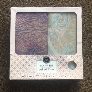 Modern Expressions two Scarf set  100% Polyester